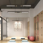 Rectangle Strip LED Black Modern Ceiling Lights Pendant Lighting