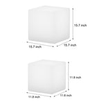 Waterproof Luminous Square Cubes LED White USB Solar Outdoor Floor Lamp