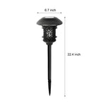 22.4-inch Solar Black Pathway Light with Stake