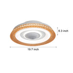 20 in. W 6-Speed Indoor Bladeless Smart Ceiling Fan with Remote and Dimmable LED