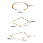 1-Light Rectangular LED Flush Mount Ceiling Light