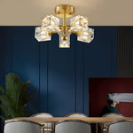 3/4/5/6-Light 180° Adjustable Crystal Shades Ceiling Light Fixture