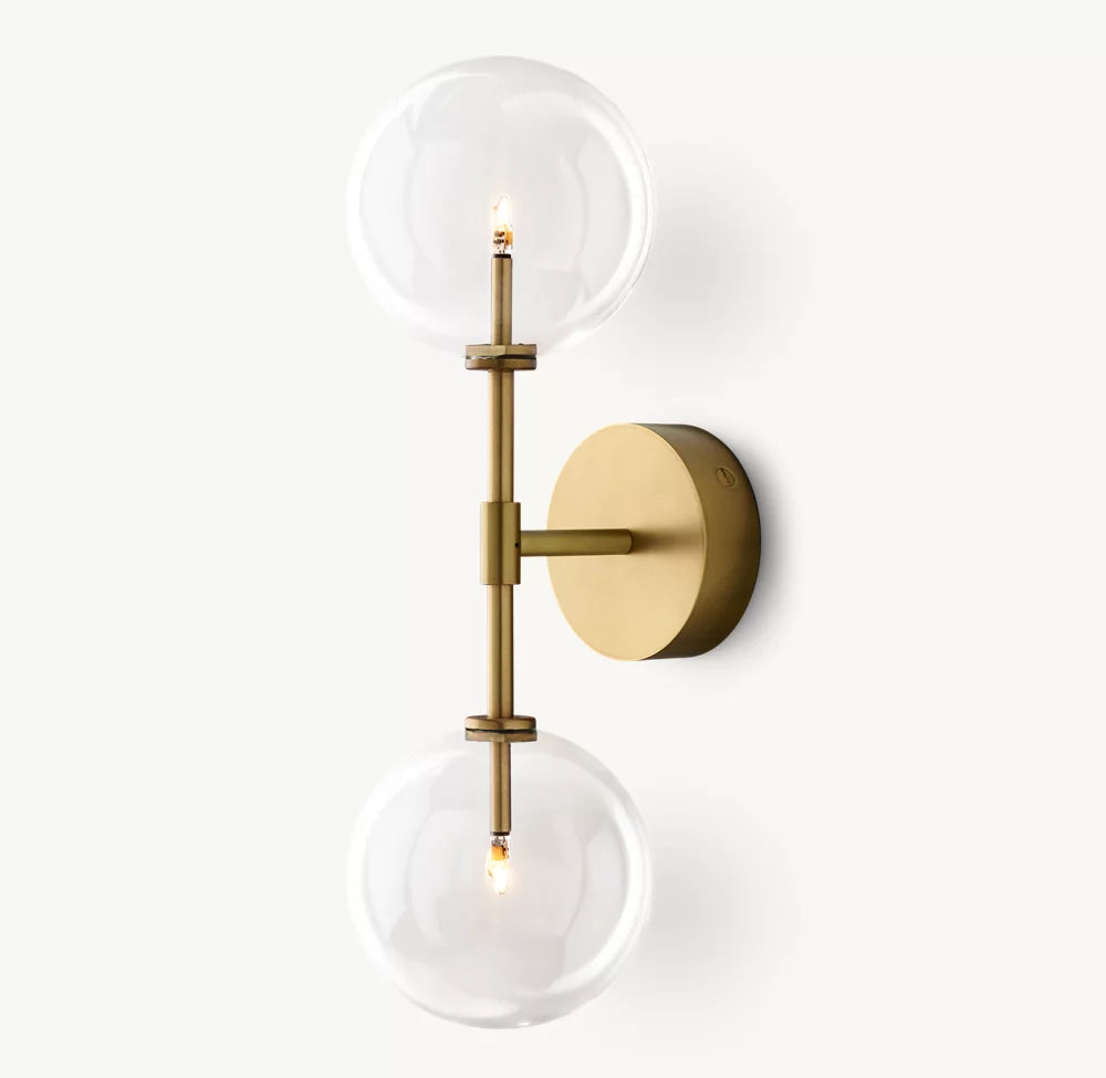 Glass Globe Linear Sconce