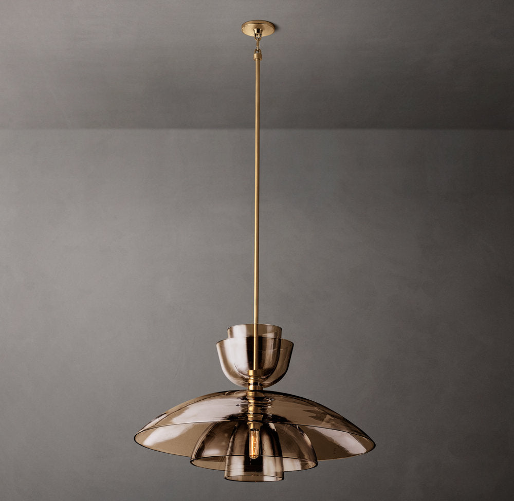 Blom Amber Glass Cloche Grand Pendant