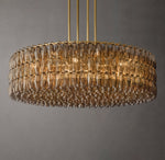 Chiara Smoke Glass Round Chandelier 62"