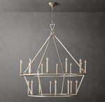 19TH C. ENGLISH OPENWORK TWO-TIER ROUND CHANDELIER 50"