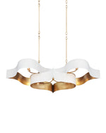 Grand Lotus Oval White Chandelier
