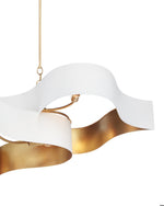 Grand Lotus Oval White Chandelier