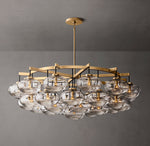 Cabrette Clear Glass Round Chandelier 60"