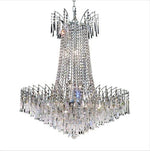 Chrome Sixteen-Light Chandelier with Clear Royal Cut Crystals