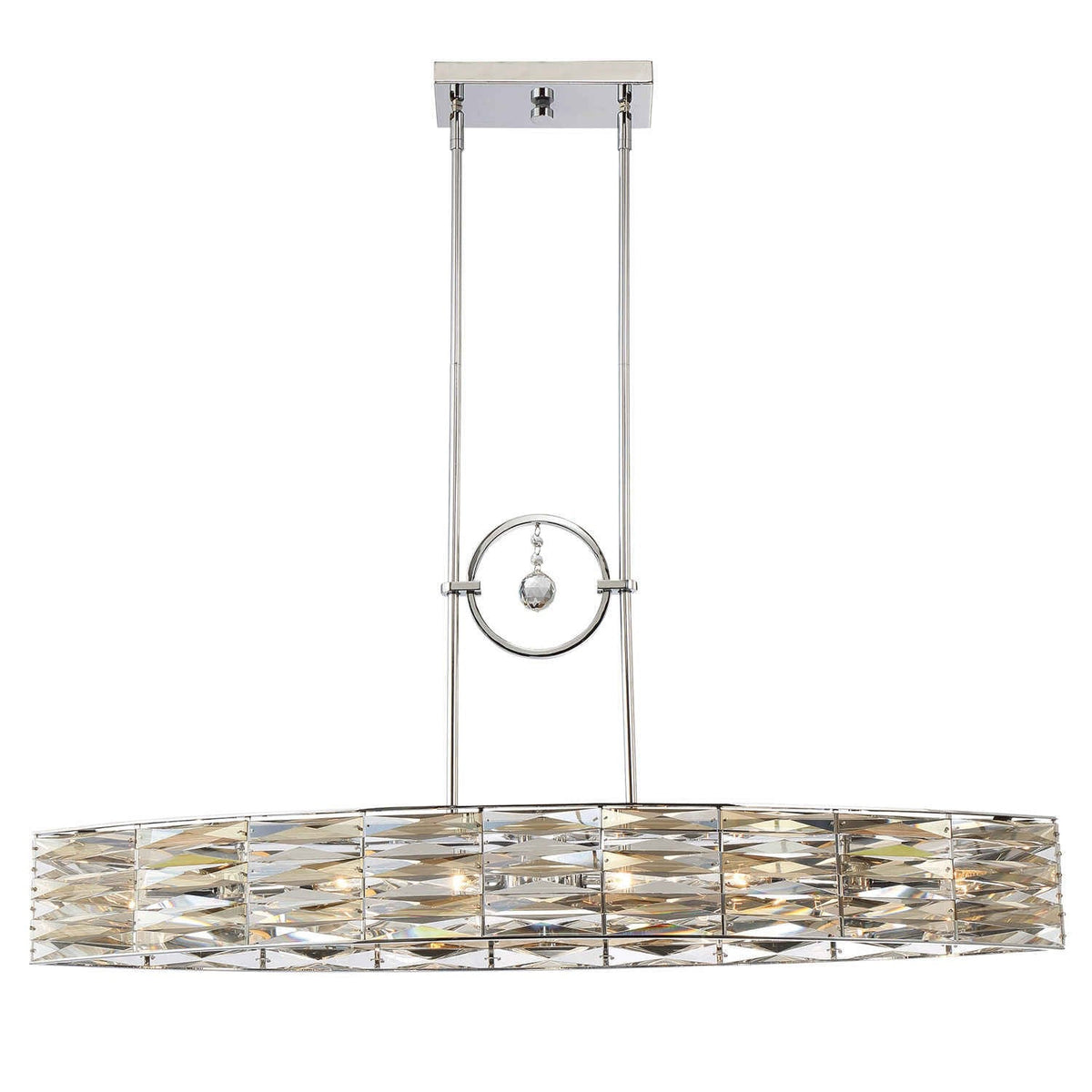 Polished Chrome Six-Light Linear Pendant