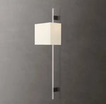 Vela Round Bar Sconce - Rectangular Shade