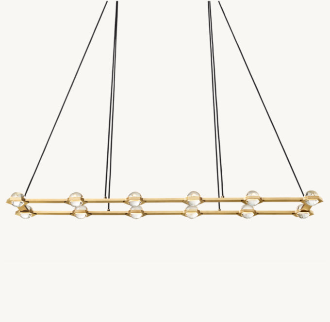 └clatant Rectangular Chandelier 72"