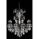 Dark Bronze 10-Light Chandelier with Royal Cut Crystal