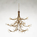 Leah Sixteen-Light 50-Inch Vintage Gold Chandelier Ceiling Fixture