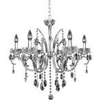 Six-Light 26-Inch Wide Chandelier with Firenze Clear Crystal