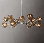 Boule De Cristal Smoke Glass Round Chandelier 36"