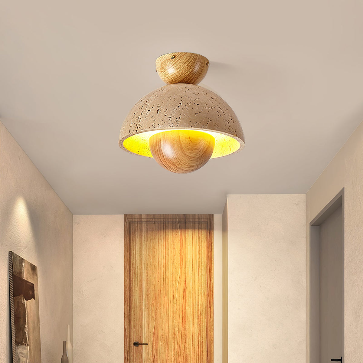 Nerio Travertine Ceiling Light
