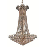 Gold Fifteen-Light 27-Inch Chandelier with Swarovski Spectra Clear Crystal