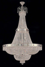 Entryway/ foyer large crystal chandelier in polished chrome finish