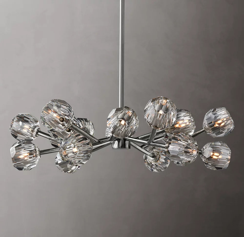 Boule De Cristal Clear Glass Round Chandelier 36"