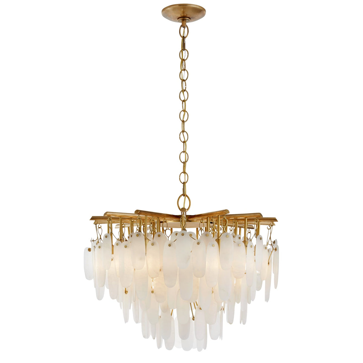 Cora LED Chandelier Antique-Burnished Brass