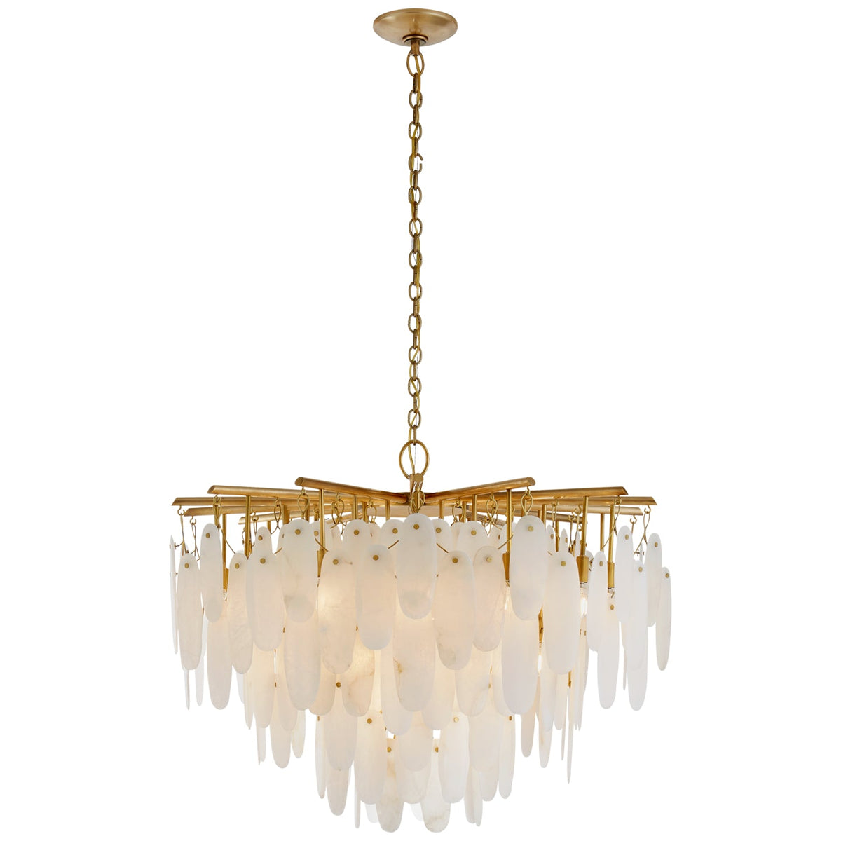 Cora LED Chandelier Antique-Burnished Brass