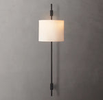 Vela Rectangular Bar Sconce - Round Shade