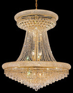 28 Light crystal chandelier gold plated