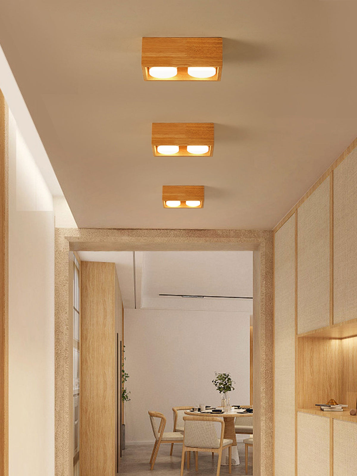 Cobra Wood Ceiling Light