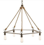 Natural Iron Five-Light Chandelier