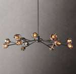 Boule De Cristal Smoke Glass Round Chandelier 60"