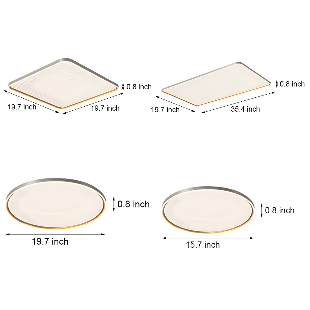 Brushed Gray Aluminum LED Ceiling Light