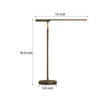 Copper Linear Brass LED Desk Lamp with Adjustable Angle for Focused Lighting