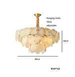 3-Tier Natural Marble Modern Chandelier
