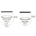 Simple Ring Three Step Dimming Circles Modern Chandelier Hanging Lights