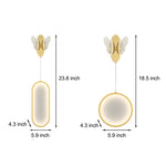 Oval Round Butterflies Three Step Dimming Modern LED Wall Lights Fixture