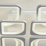 Square Creative Stepless Dimming with Remote Modern Ceiling Light Fixture