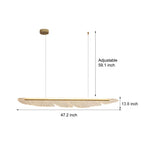 Acrylic Long Feathers Leaf LED Three Step Dimming Modern Chandelier