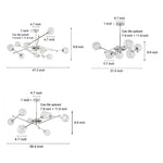 Minimalist Three Step Dimming Glass Globe American Style Chandelier