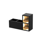 Waterproof Creative Square Combination LED Black Wall Lamp with Flowerpot