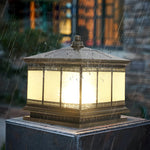 Intelligent Four Step Dimming Waterproof Retro Solar Fence Post Lights