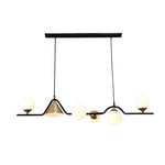 Strip Cone Glass Bubbles LED Iron Electroplating Nordic Chandelier