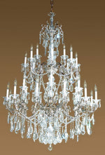 Wrought Iron crystal chandelier in polished chrome finish