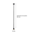 39.37'' Modern Vertical Long Metallic Tube Cone Pendant Light