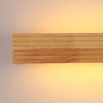 Wood Rectangular Waterproof LED Nordic Wall Sconce Lighting Mirror Light