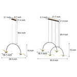 2/4-Light Modern LED Acrylic Seagull Linear Chandelier for Dining