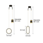 Round Oval Creative Starry Projection 3 Step Dimming Nordic Pendant Lights