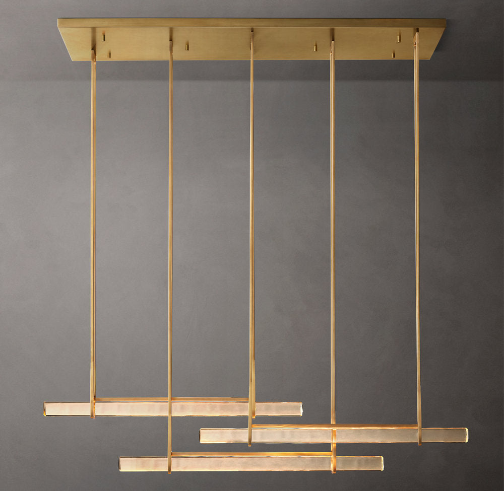 Audubon Crystal Triple Bar Linear Chandelier