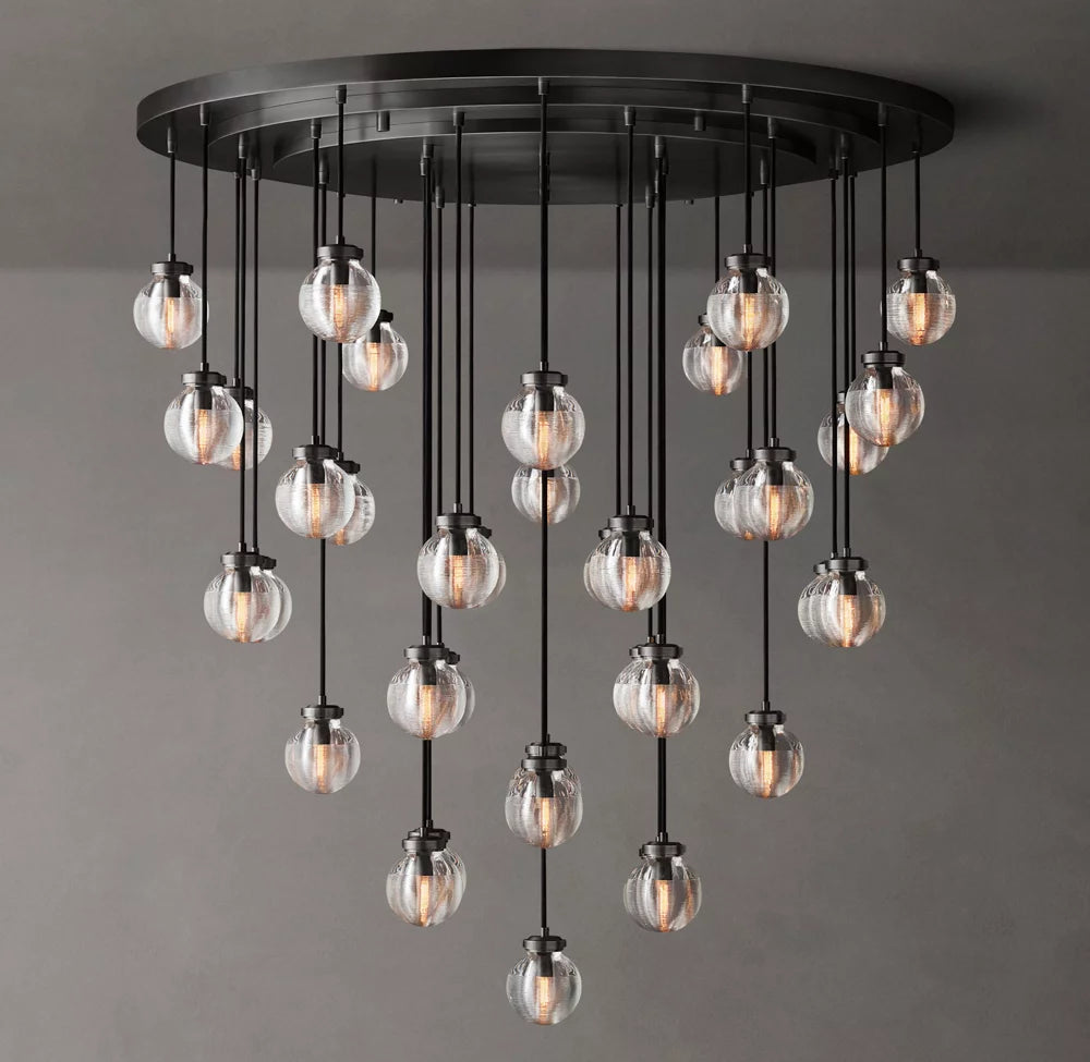Pearl Round Chandelier 48"